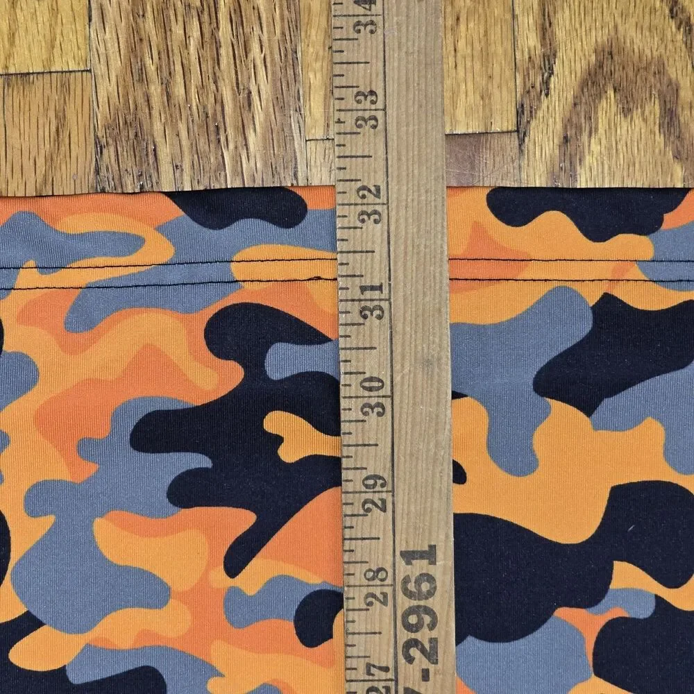 Tattoo Golf Camo Cool Collection Golf Shirt Mens L Orange Camo Stretch Skull